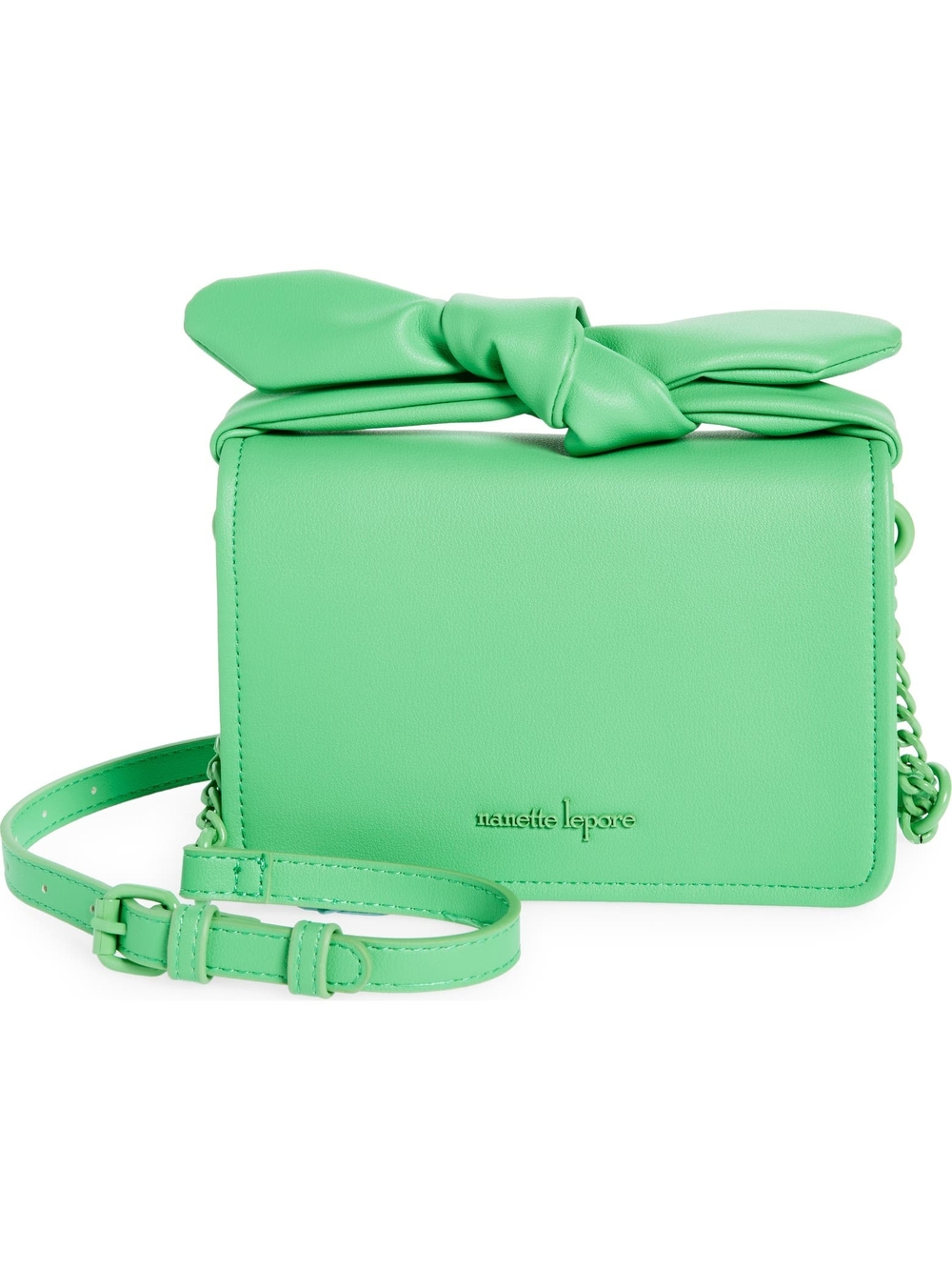 nanette lepore Green Knot-Top Crossbody Bag GOOD CONDITION